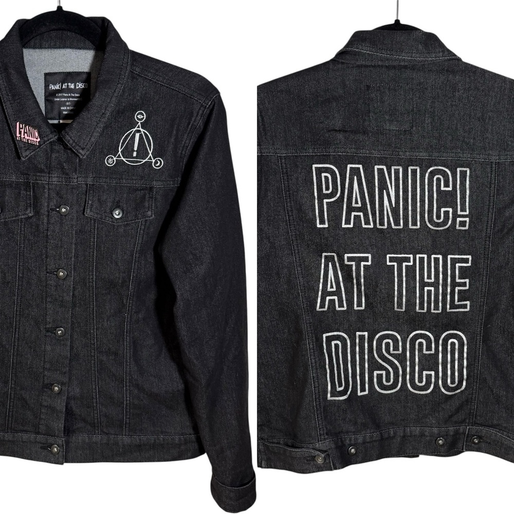 Panic At The Disco Denim Jean Jacket Medium M Band Tour Concert Brendon Urie